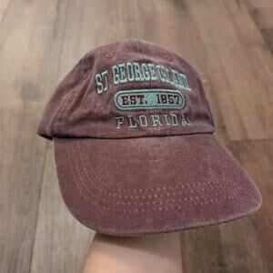 VTG St. George Island Florida Hat Adjustable Baseball Cap‎ USA Faded
